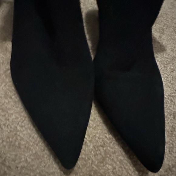 2 for 35 brown and black, pointed toe faux suede side zip faux peal on back - Picture 6 of 7